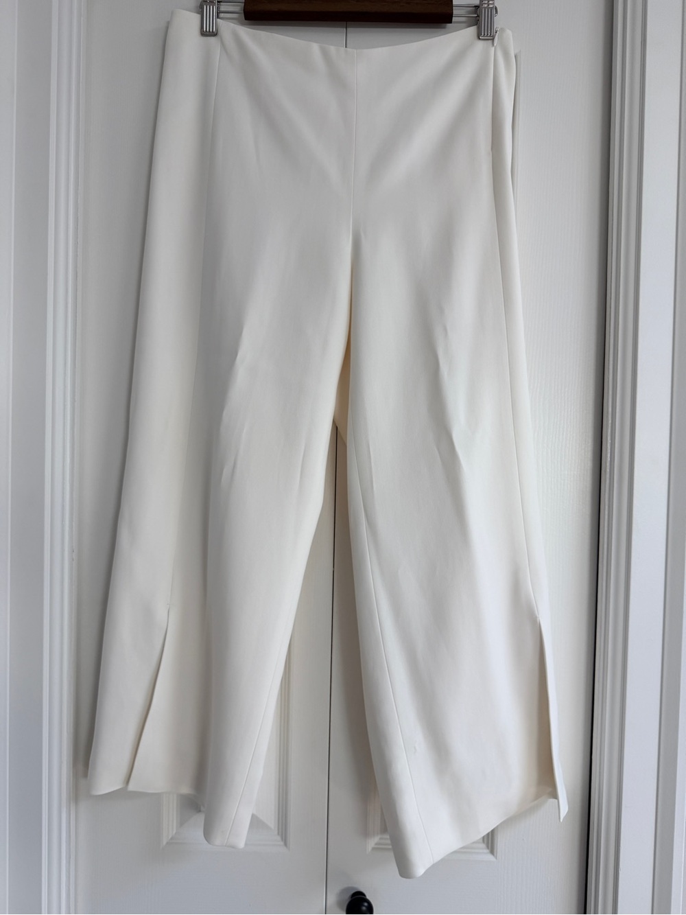 The Row Off White Split Hem Trousers